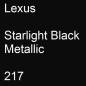 Preview: Lexus, Starlight Black Metallic, 217.